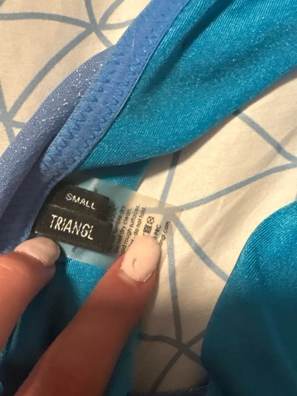 triangl swimwear Blue Glitter Scoop Bandeau